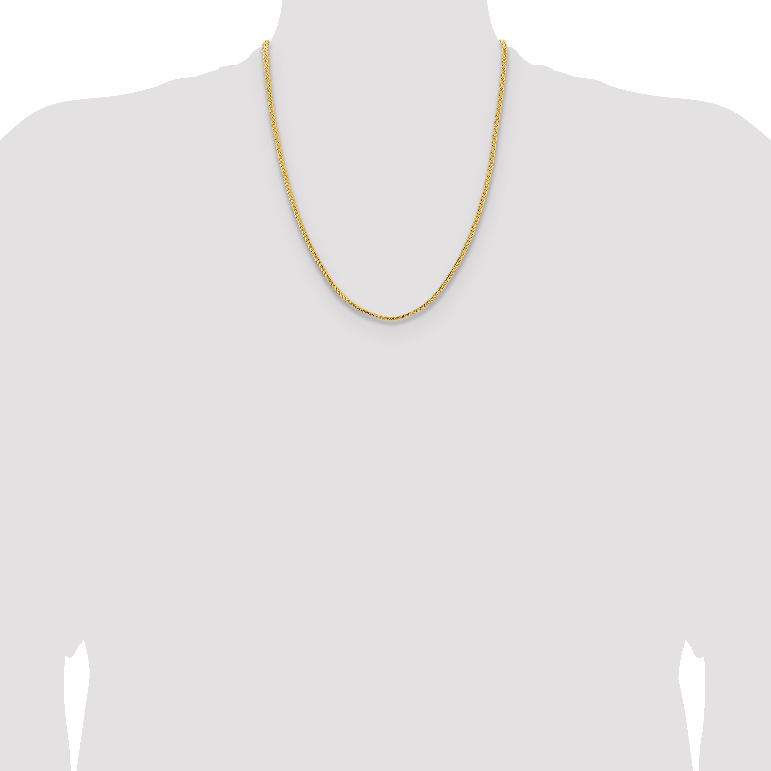 14K 18 inch 3mm Franco with Fancy Lobster Clasp Chain FRA100