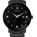 Bulova Futuro Men's Modern Black Diamond Watch