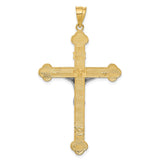 14k Two-tone INRI Crucifix Pendant D1665