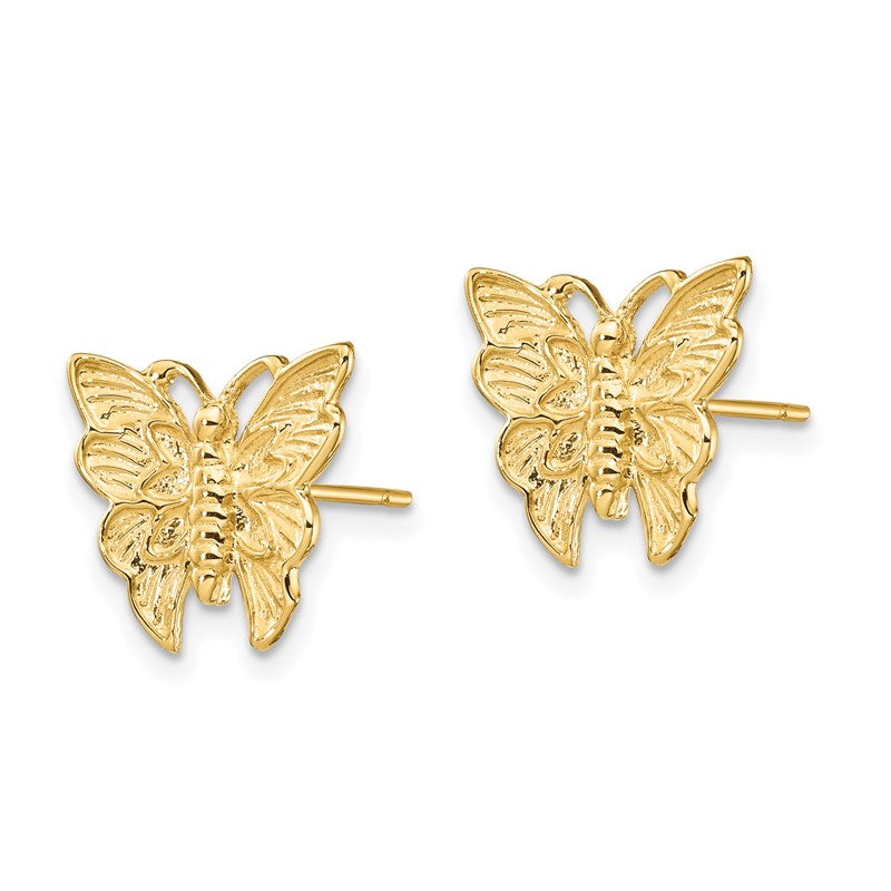 14K Polished Butterfly Post Earrings TF1568