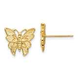 14K Polished Butterfly Post Earrings TF1568