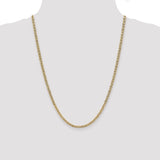 14K 10 inch 3.2mm Semi-Solid Anchor with Lobster Clasp Anklet BC122