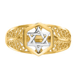 14k Two-Tone Polished Star of David Ring K5737