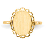 14k 9.0x11.5mm Open Back Signet Ring RS193