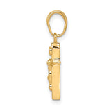 14k Small INRI Crucifix Pendant C3894