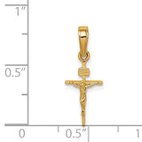 14k Small INRI Crucifix Pendant C3894