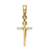 14k Small INRI Crucifix Pendant C3894