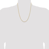 14K 10 inch 2.85mm Semi-Solid Curb with Lobster Clasp Anklet BC192