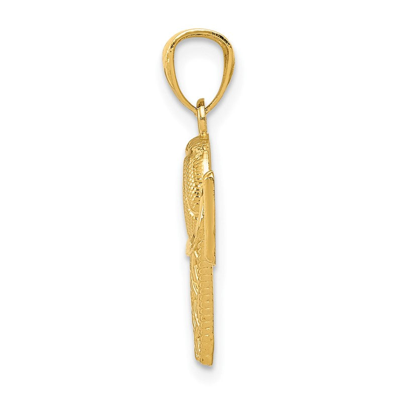 14k Basketball in the Net Pendant YC649