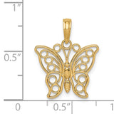 14K Cut-out Butterfly Large Pendant K3243