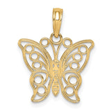 14K Cut-out Butterfly Large Pendant K3243