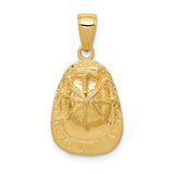 14k 3-D Firefighter Helmet Pendant C2268