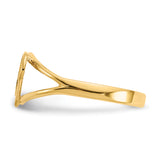 14k Polished MOM in Heart Ring R423