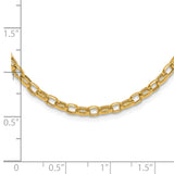 14k Polished 4.5mm Fancy Oval Link 18 inch Necklace SF425