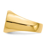 14k 19.0x13.0mm Open Back Mens Signet Ring RS257