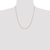 14K 14 inch .95mm Diamond-cut Cable with Lobster Clasp Chain PEN17