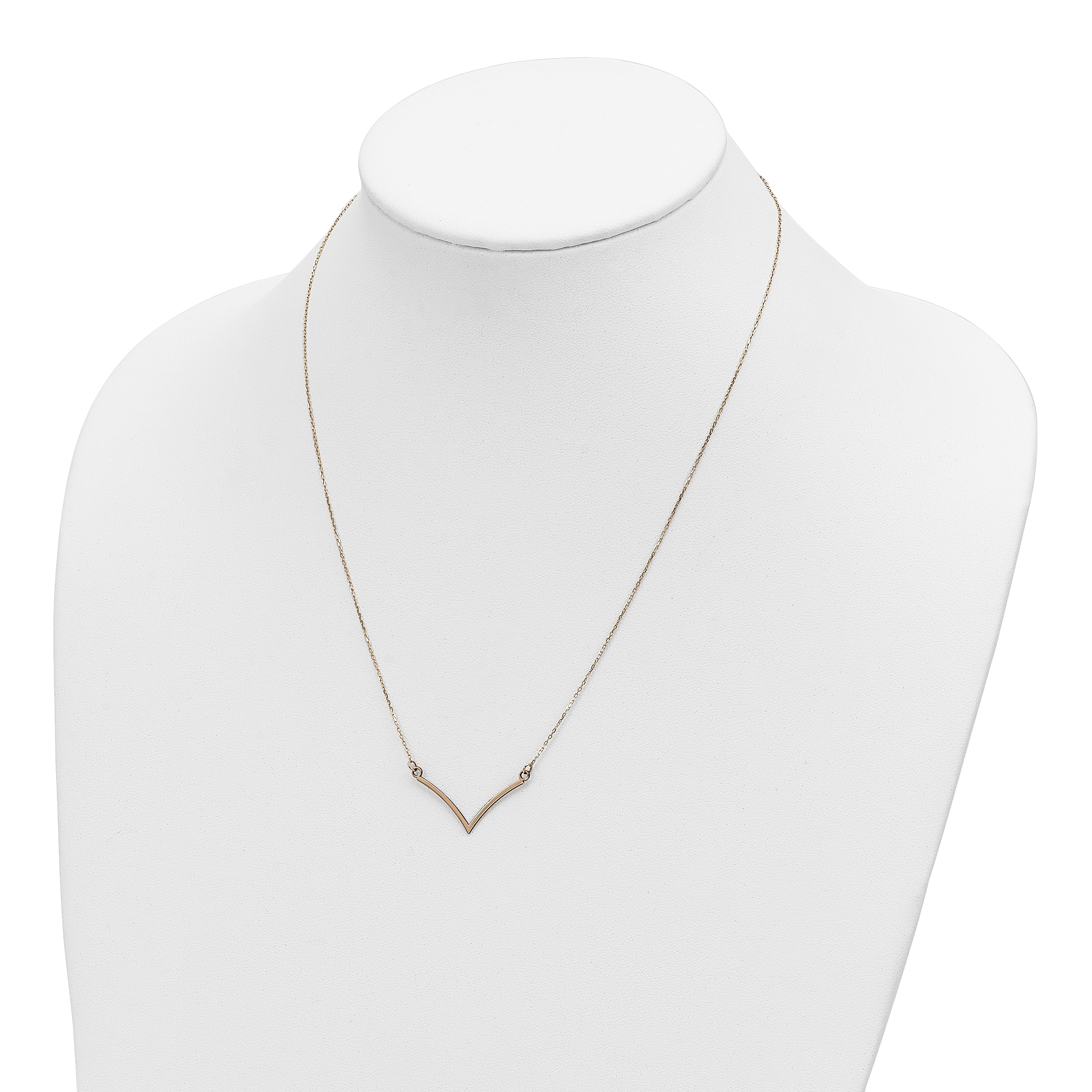 14k Polished 18 inch V-Necklace XP5059