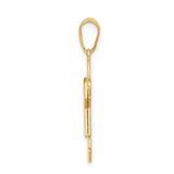 14k The Kids Solid Satin Small Girl Engravable Joy Charm XK116