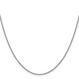 14K White Gold 26 inch .9mm Box with Lobster Clasp Chain WLB