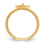 14k Dangle Filigree Heart Ring R91