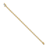 14k Complete 2 carat Round VS Diamond Bar Link 7 inch Tennis Bracelet X636VS