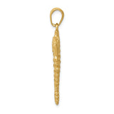 14k 3-D Seahorse Pendant C3389