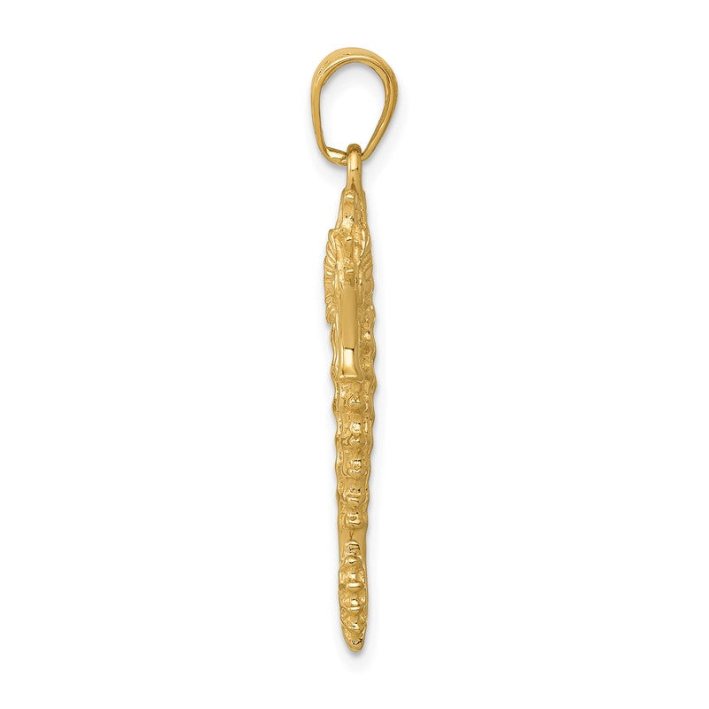 14k 3-D Seahorse Pendant C3389