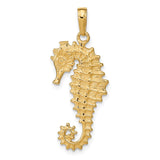 14k 3-D Seahorse Pendant C3389