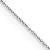 14K White Gold 14 inch .75mm Cable with Spring Ring Clasp Pendant Chain PEN143