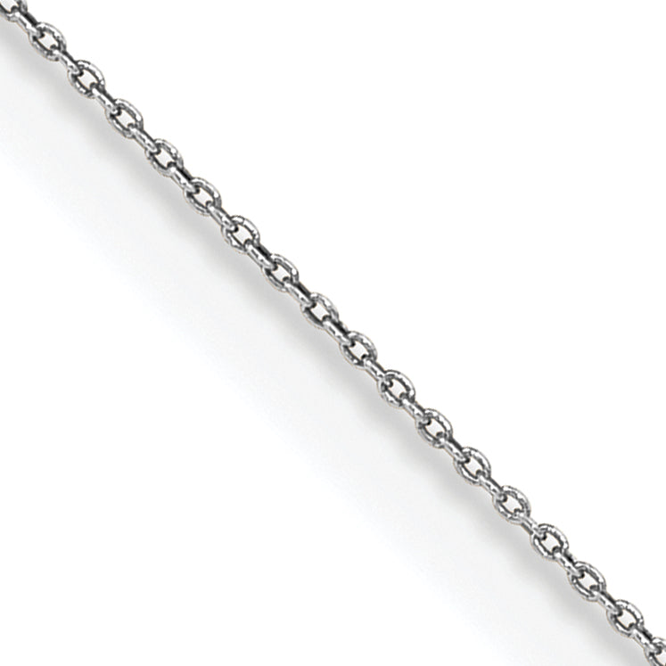 14K White Gold 14 inch .75mm Cable with Spring Ring Clasp Pendant Chain PEN143