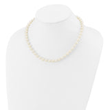 14k 7-8mm White Near-Round Freshwater Cultured Pearl 16 inch Necklace WPN070