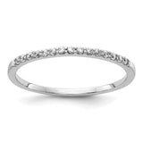 14k White Gold 2mm 1/8 carat Diamond Band RM5622