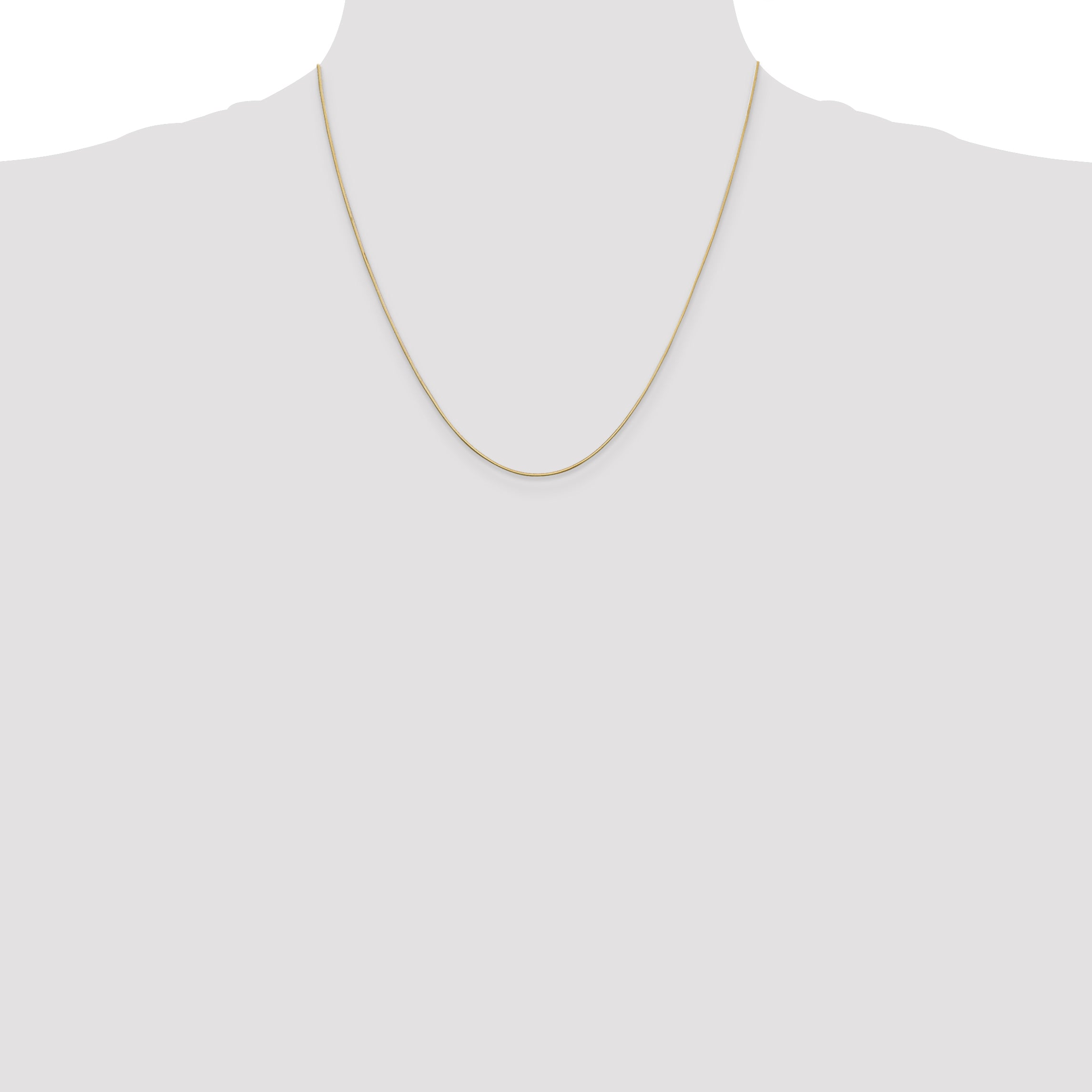 14K 10 inch .6mm Octagonal Snake with Lobster Clasp Anklet OSA080
