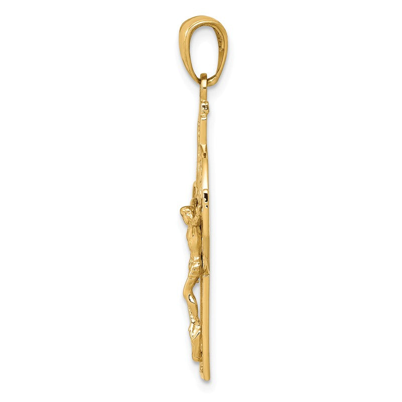 14k Polished Celtic Crucifix Pendant D4419