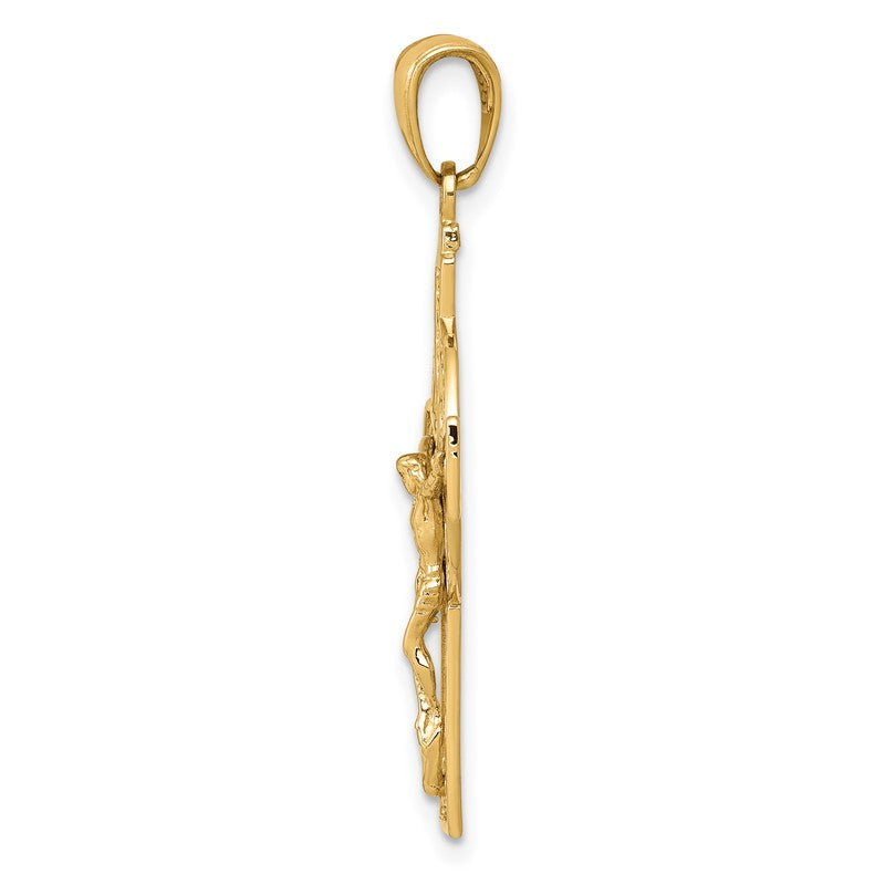 14k Polished Celtic Crucifix Pendant D4419