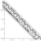 14K White Gold 20 inch 8.5mm Hand Polished Fancy Link with Fancy Lobster Clasp Chain WLK409