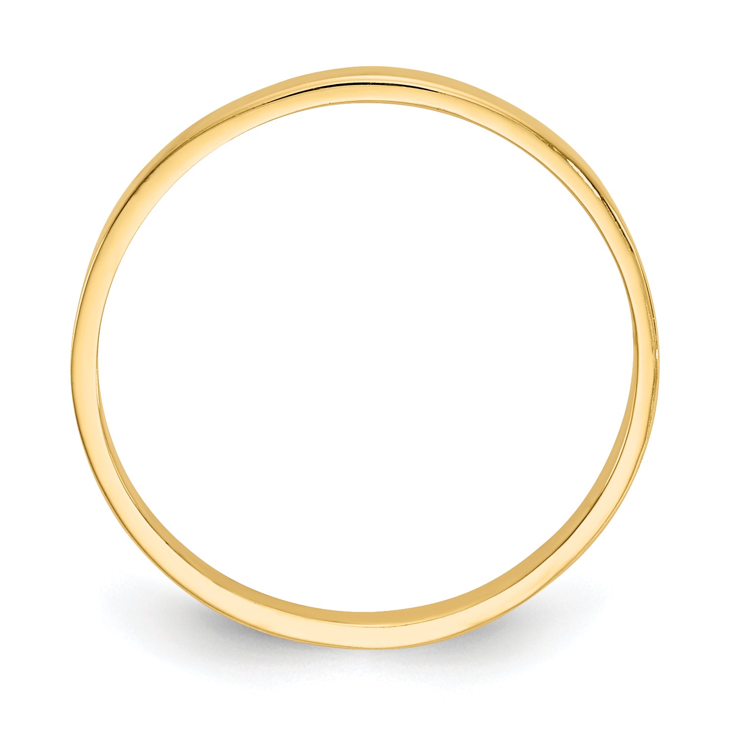 14K High Polished 1mm Flat Band Size 3 Baby / Childs Ring R535