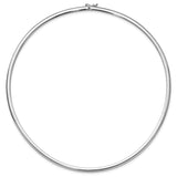 14k White Gold Polished 4mm Standard Weight 16 inch Domed Omega Necklace OW4