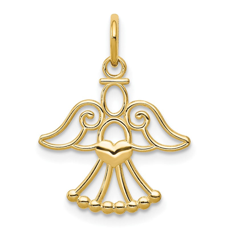 14k Cut-out Angel with Heart Charm XR1211
