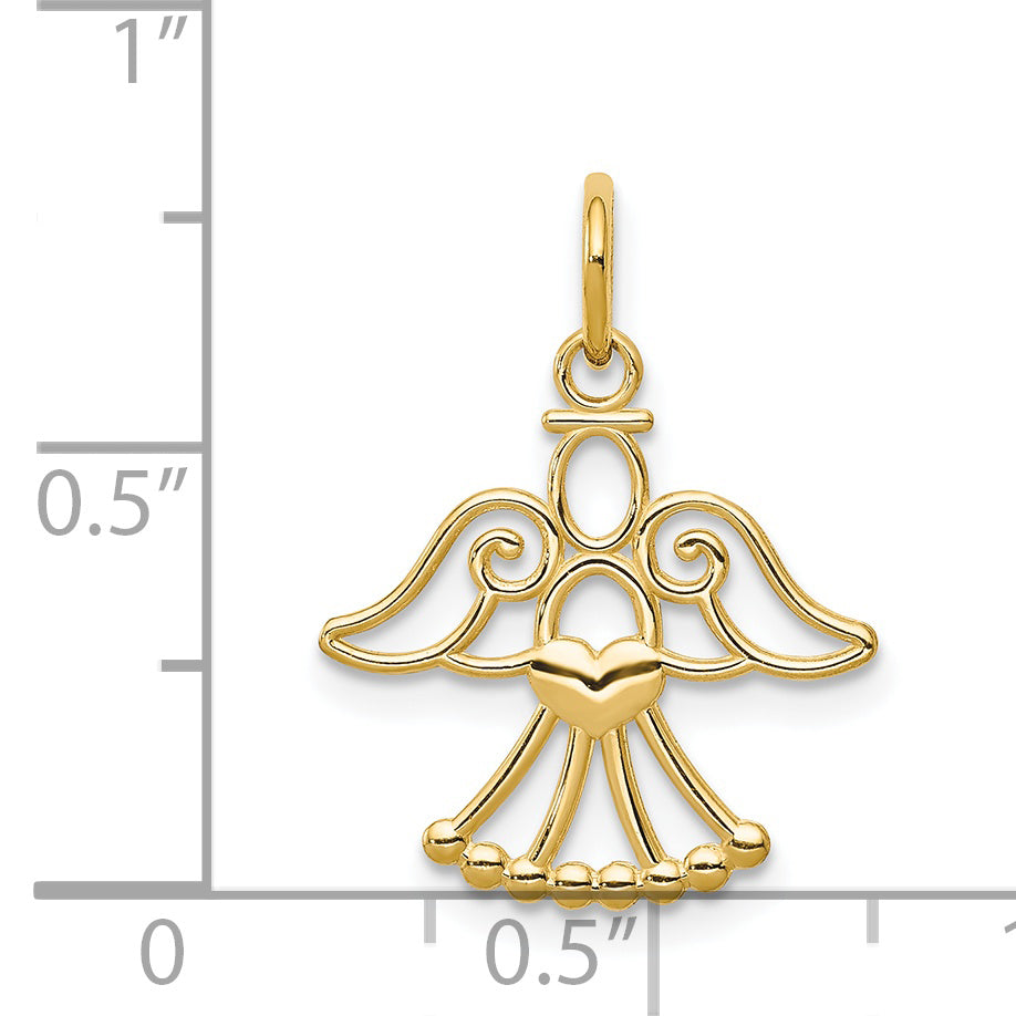 14k Cut-out Angel with Heart Charm XR1211