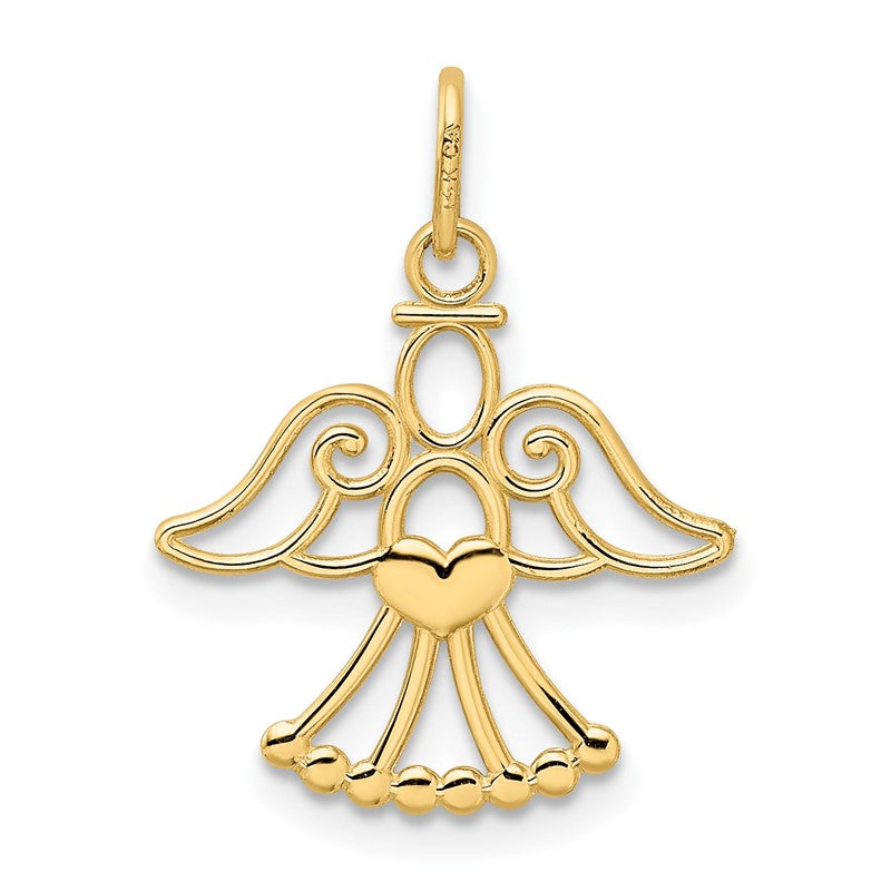 14k Cut-out Angel with Heart Charm XR1211