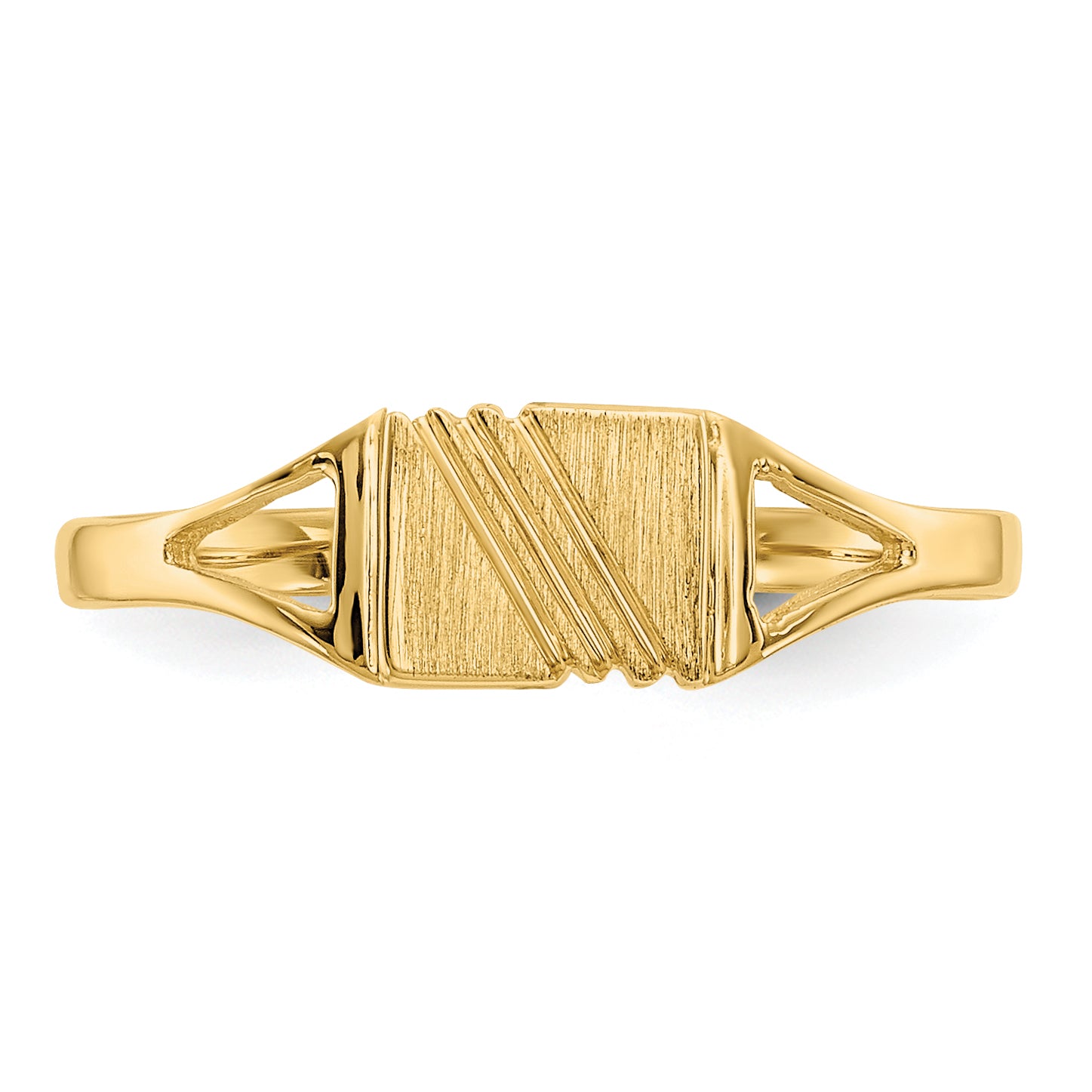 14k Childs Polished & Satin Ring R207