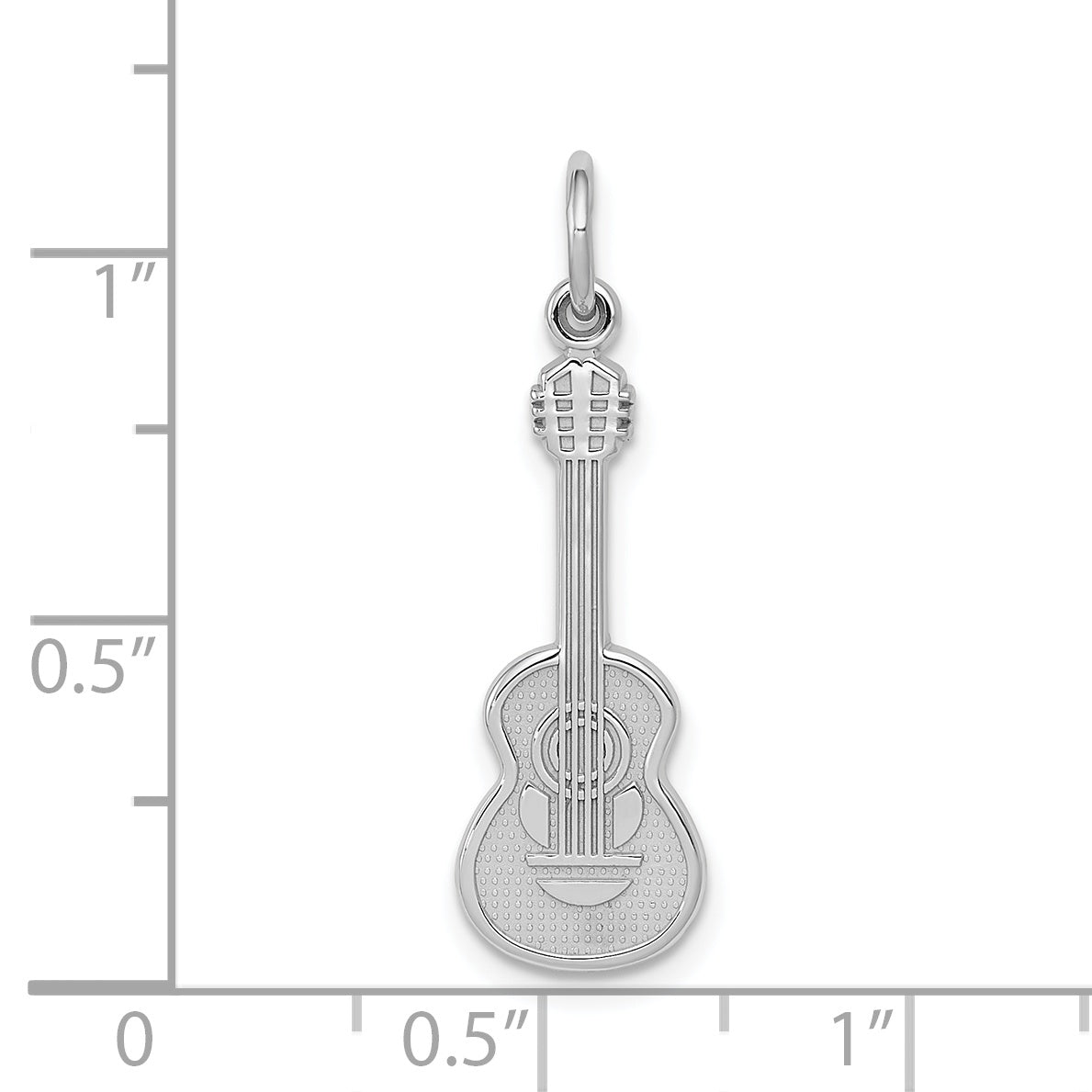 14k White Gold Acoustic Guitar Charm WCH70