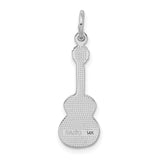 14k White Gold Acoustic Guitar Charm WCH70