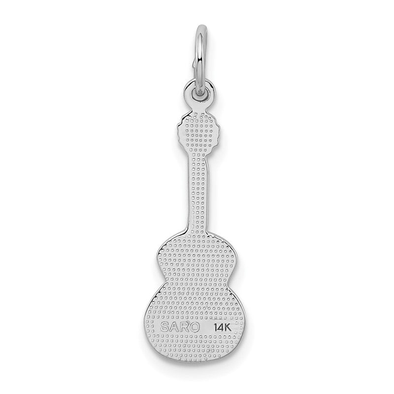 14k White Gold Acoustic Guitar Charm WCH70