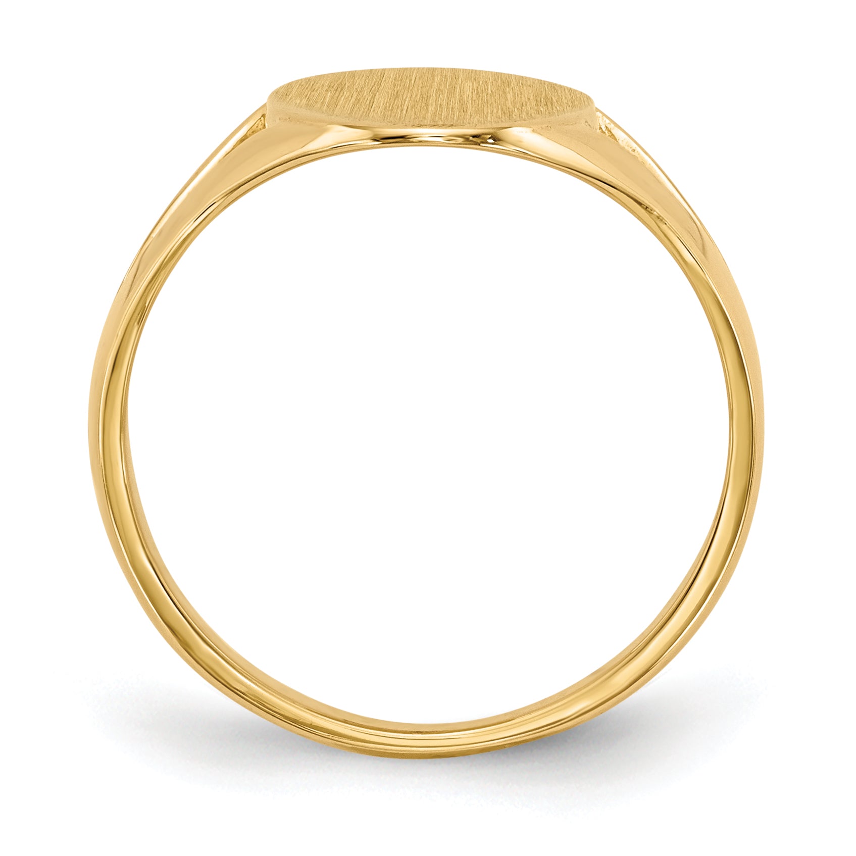 14k 9.0x16.5mm Closed Back Signet Ring RS185