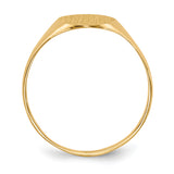 14k 8.5x10.0mm Closed Back Signet Ring RS100