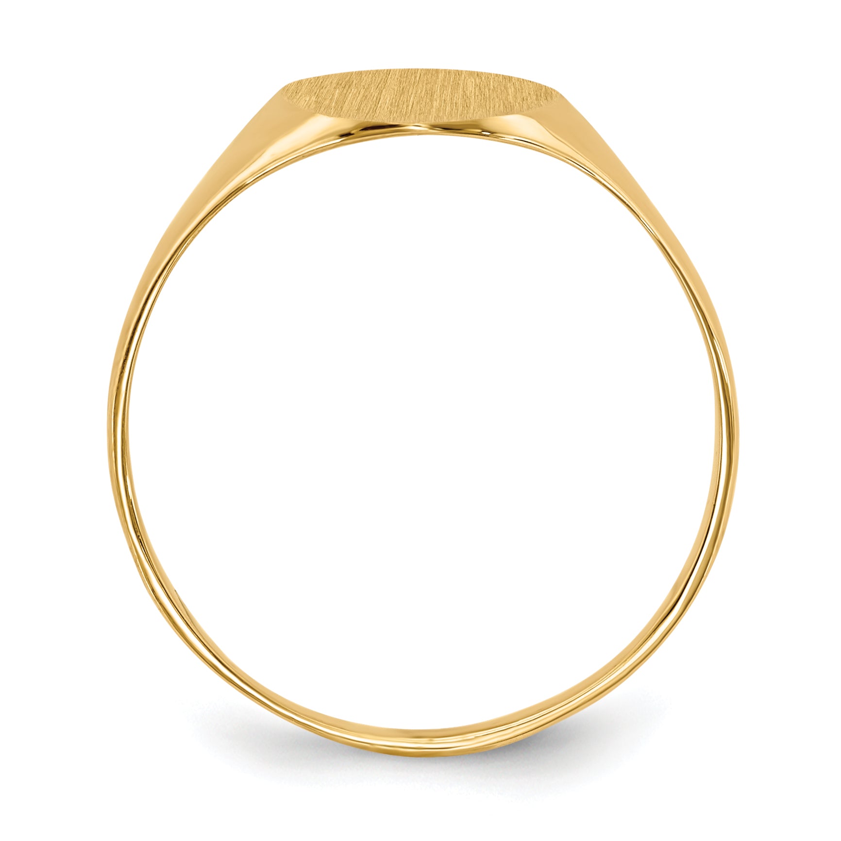 14k 8.5x10.0mm Closed Back Signet Ring RS100