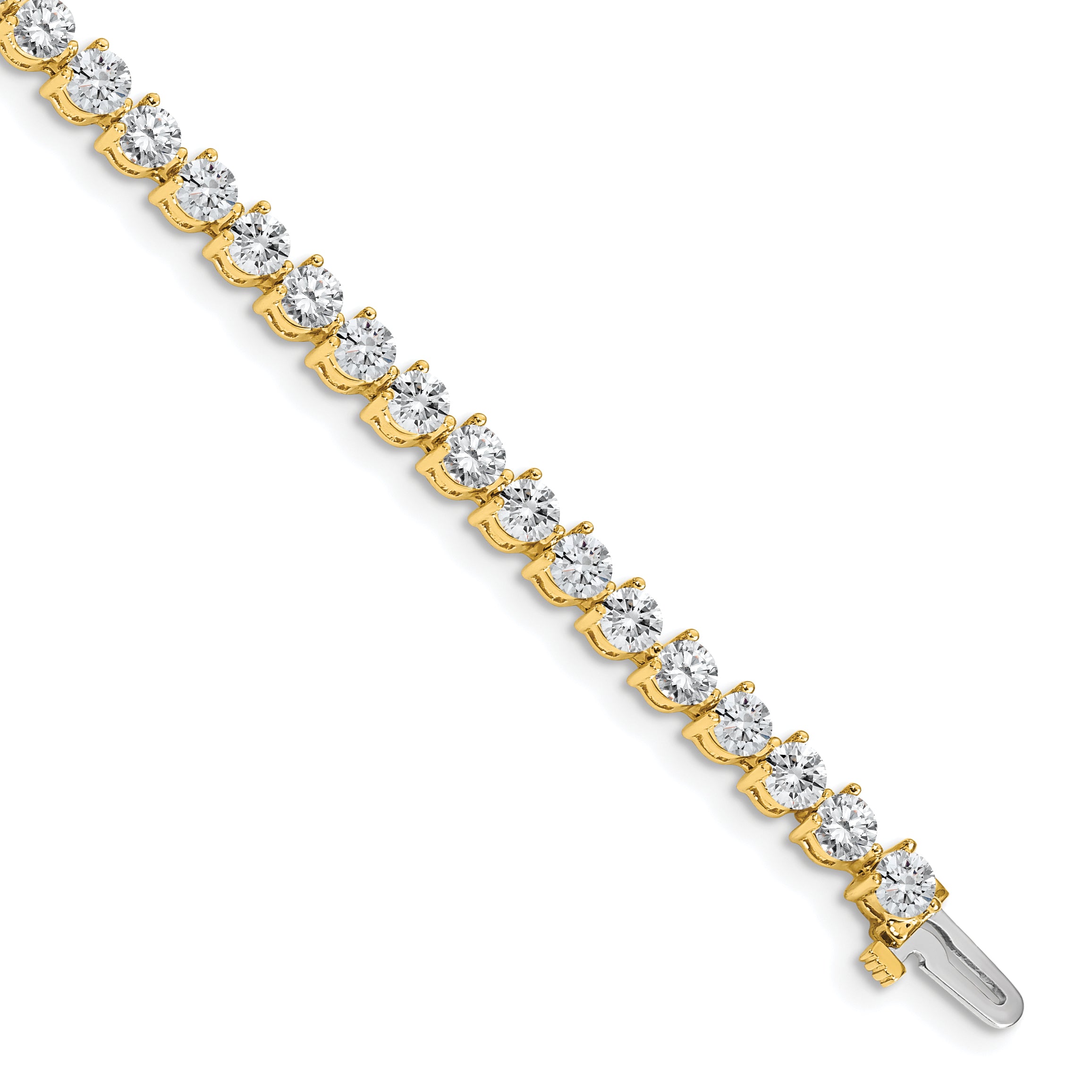 14k Complete 7 carat Round VS Diamond 3-prong 7 inch Tennis Bracelet X2842VS