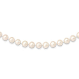 14k 9-10mm White Near-Round Freshwater Cultured Pearl 16 inch Necklace WPN090